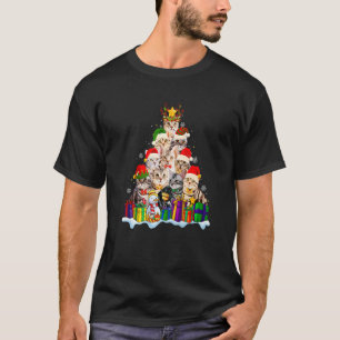 American Shorthair Cat jul Santa Hat Julafton P T Shirt