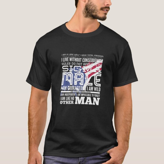 American Sigma Male T Shirt (Framsida)