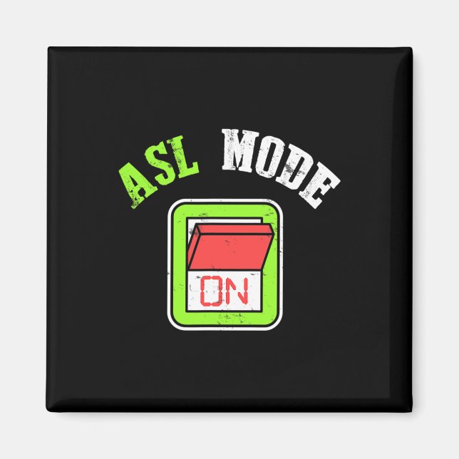 American Sign Language Asl Im Deaf Awareness  Magnet (Framsidan)