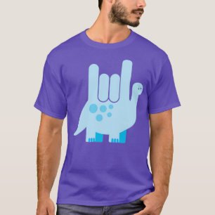 American Sign Language Dinosaur I Kärlek You T Shirt