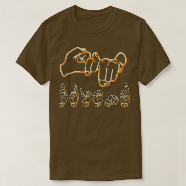 American Sign Language Friend T Shirt (Design framsida)