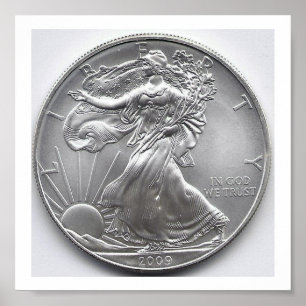 American Silver Eagle Wall Art Poster