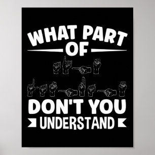 American Sjunga Language ASL Teacher ASL Alphabet Poster