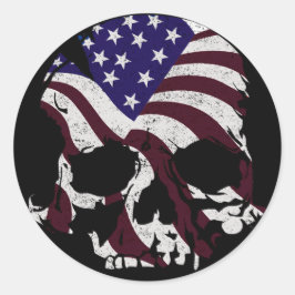 American Skull Runt Klistermärke