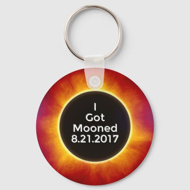 American Solar Eclipse Har Mooned August 21 2017.j Nyckelring (Framsida)