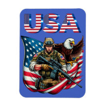 American Soldier Eagle USA flagga Patriotic Art
