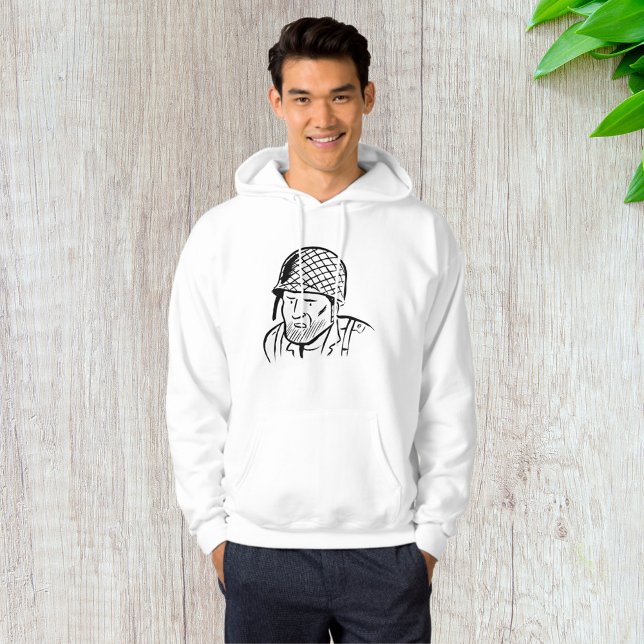 American Soldier Illustration Hoodie (Skapare uppladdad)