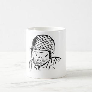 American Soldier Illustration Kaffemugg