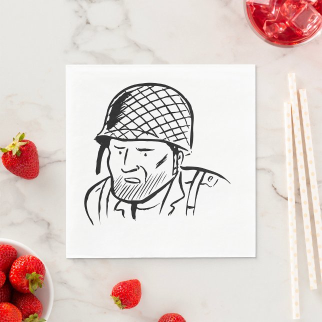 American Soldier Illustration Pappersservett (Skapare uppladdad)