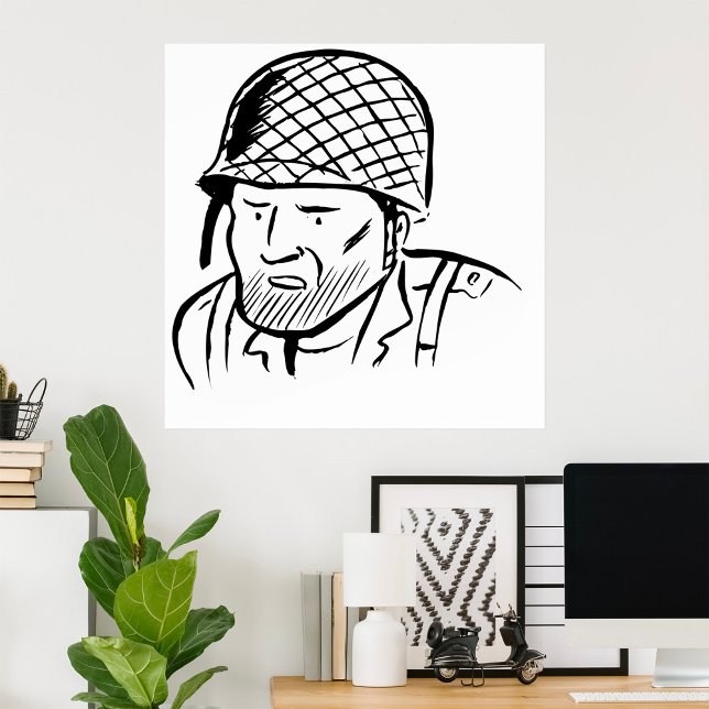 American Soldier Illustration Poster (Skapare uppladdad)