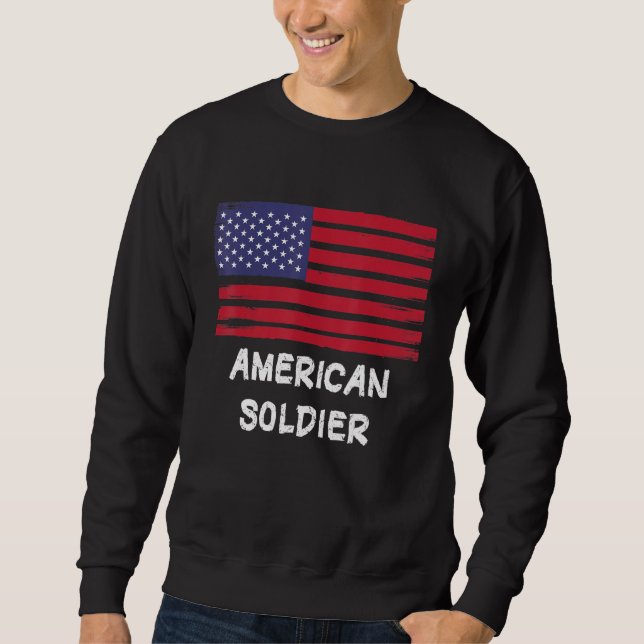 American Soldier Lång Ärmad Tröja (Framsida)