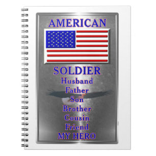 American Soldier Patriotic Anteckningsbok