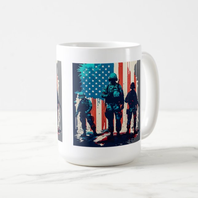 American Soldiers Classic Mugg, 15 oz Kaffemugg (Framsida höger)