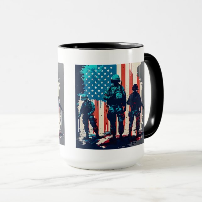 American Soldiers Combo Mugg, 15 oz Mugg (Framsida höger)