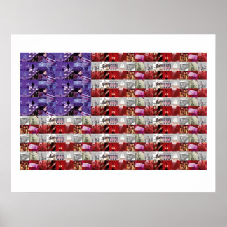 American Soldiers Flagga Poster
