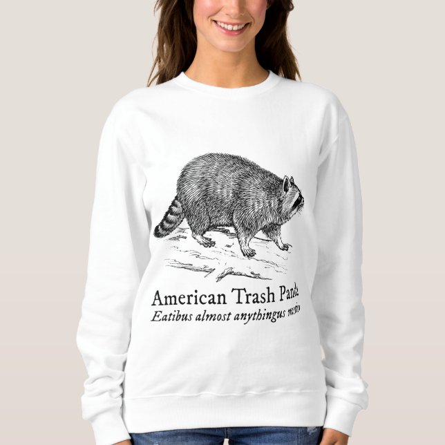 American Sopor Panda Funny Raccoon Animals of the  T Shirt (Framsida)