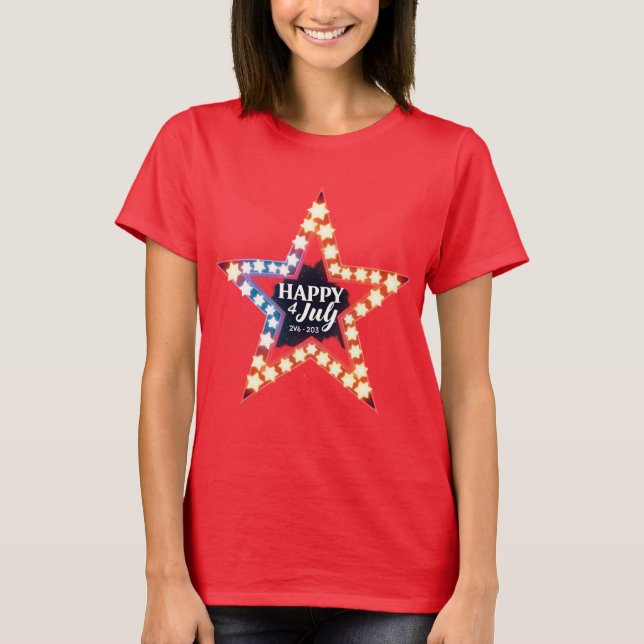 American Soul: Classic 4:e juli Vibes T Shirt (Framsida)