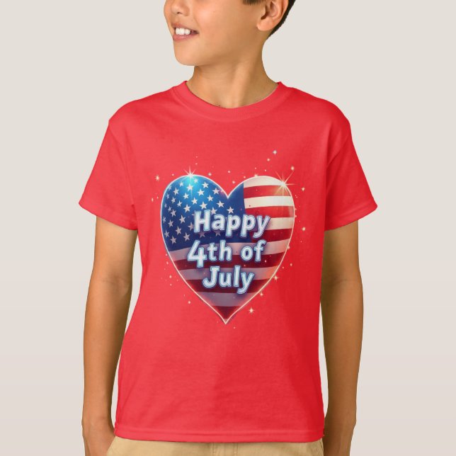 American Soul: Classic 4:e juli Vibes T Shirt (Framsida)