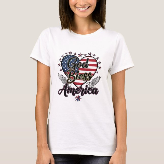 American Soul: Classic 4:e juli Vibes T Shirt (Framsida)