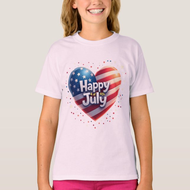 American Soul: Classic 4:e juli Vibes T Shirt (Framsida)