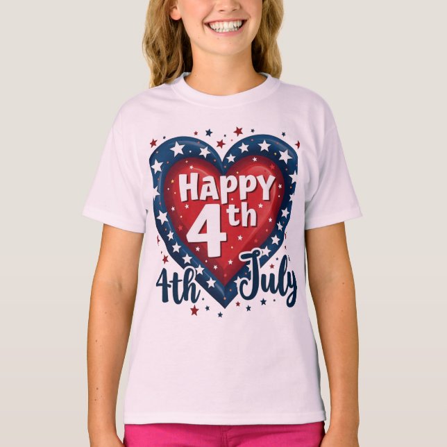 American Soul: Classic 4:e juli Vibes T Shirt (Framsida)