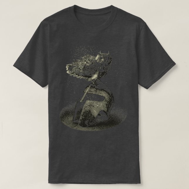 American Spartan Helmet Spartan Uggla Knight Patri T Shirt (Design framsida)