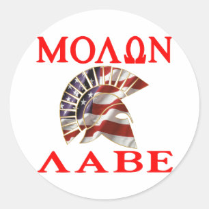 American Spartan Molon Labe Runt Klistermärke