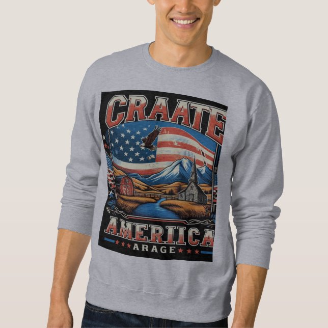 American Spirit: The Latest Hoodie Trends Lång Ärmad Tröja (Framsida)