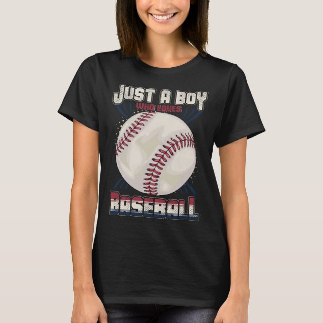 American Sport Fan Baseball  Boys Batter Baseball T Shirt (Framsida)