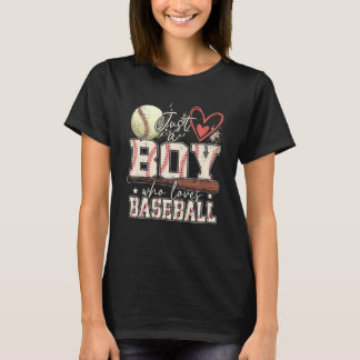 American Sport Men Just A Boy Who Loves Baseball G T Shirt