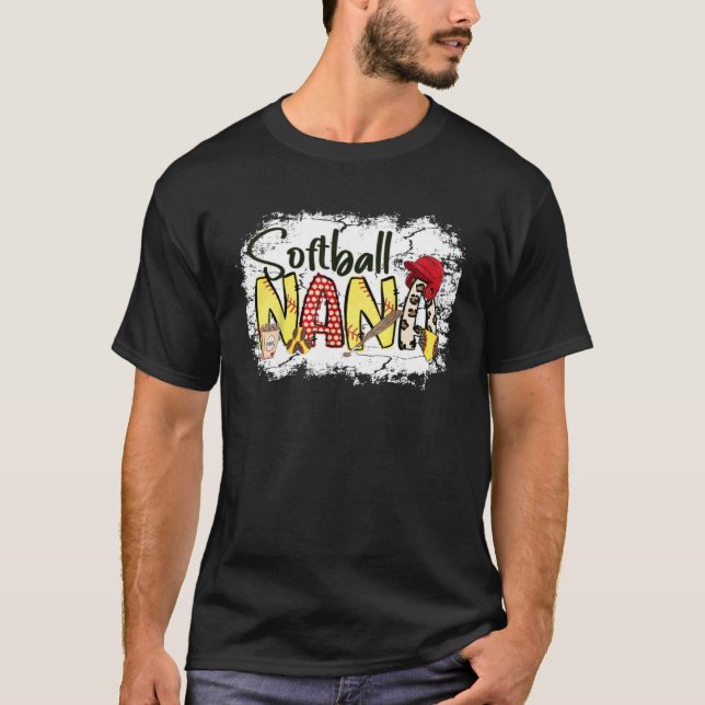 American Sport Softball Nana Softball Player Softb T Shirt (Framsida)