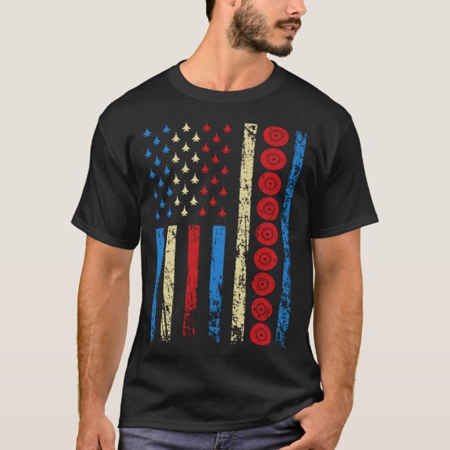 American Sports Flag 4th Of July Lawn Bowling Athl T Shirt (Framsida)