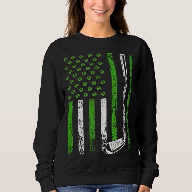 American Sports Nature Flag Athletic Golf Club Ear T Shirt (Framsida)