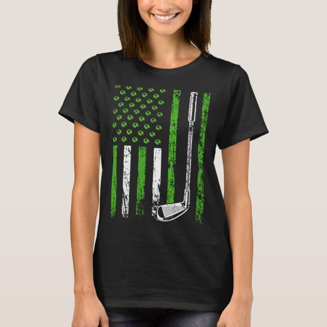 American Sports Nature Flag Athletic Golf Club Ear T Shirt (Framsida)