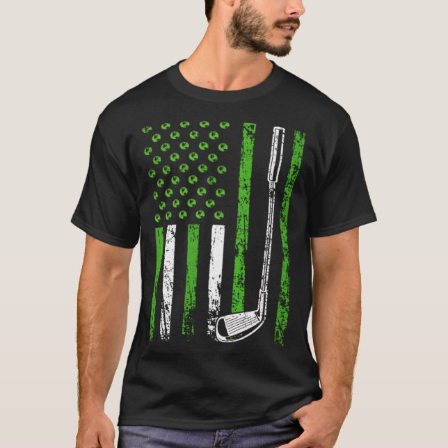 American Sports Nature Flag Athletic Golf Club Ear T Shirt (Framsida)