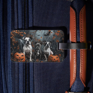American Stafford Dshire Halloween Night Doggy Bagagebricka