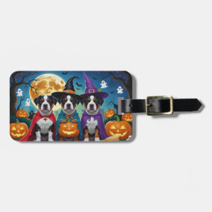 American Stafford Dshire Hund Pumpkin Halloween Fu Bagagebricka