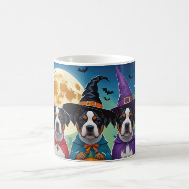 American Stafford Dshire Hund Pumpkin Halloween Fu Kaffemugg (Center)