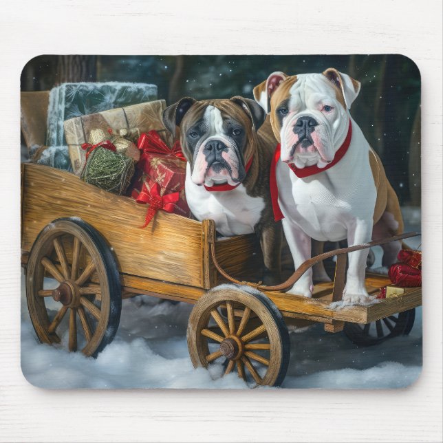 American Stafford Dshire Snowy Sleigh-jul Musmatta (Framsidan)