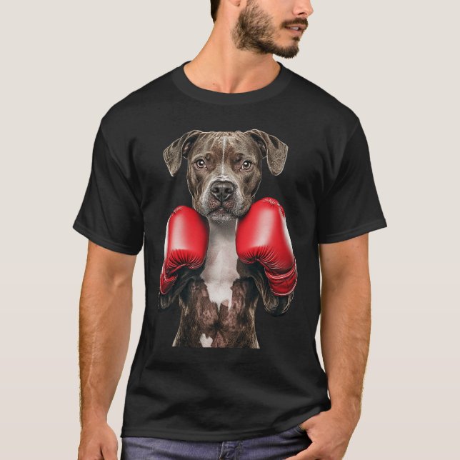 American Stafford Dshire Terrier Boxing T Shirt (Framsida)