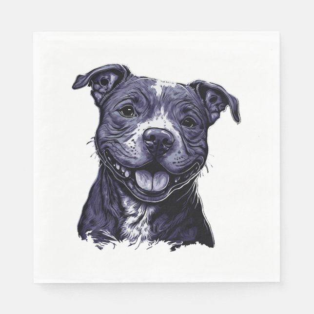 American Stafford Dshire Terrier Pappersservett (Framsidan)