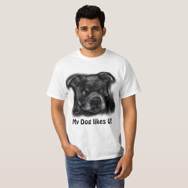 American Stafford Dshire Terrier Tee Shirt (Hel framsida)