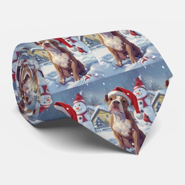 American Stafford Dshire Winter Wonderland jul Slips (Rullad)