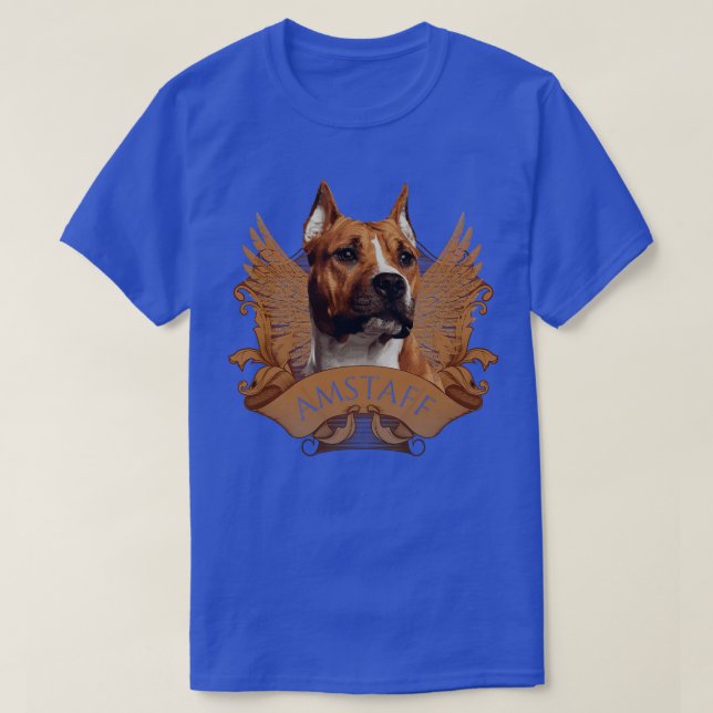 American Stafford Terrier Amstaff (14) T Shirt (Design framsida)