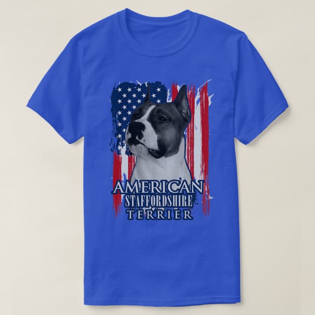 American Stafford Terrier Amstaff (22) T Shirt (Design framsida)