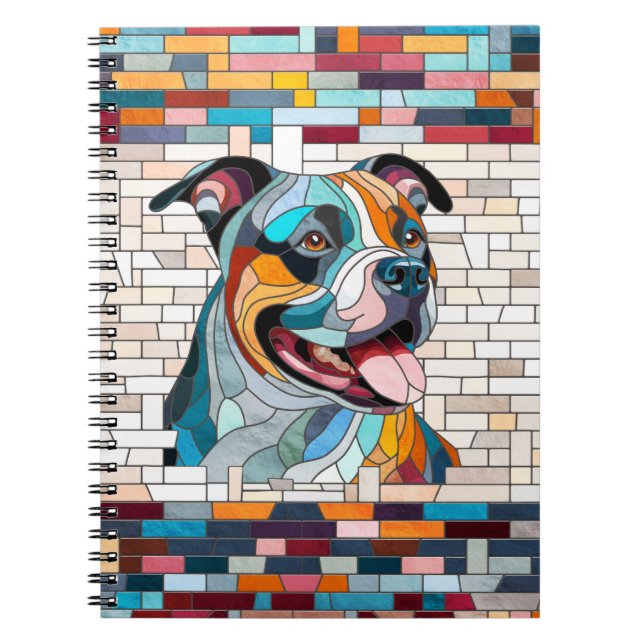 American Stafford Terrier - Amstaff Anteckningsbok (Framsidan)