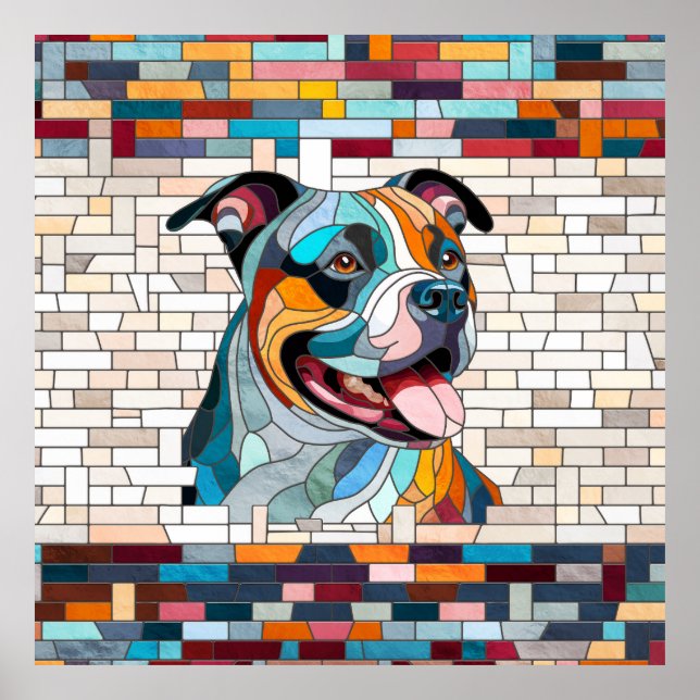 American Stafford Terrier - Amstaff Poster (Framsidan)