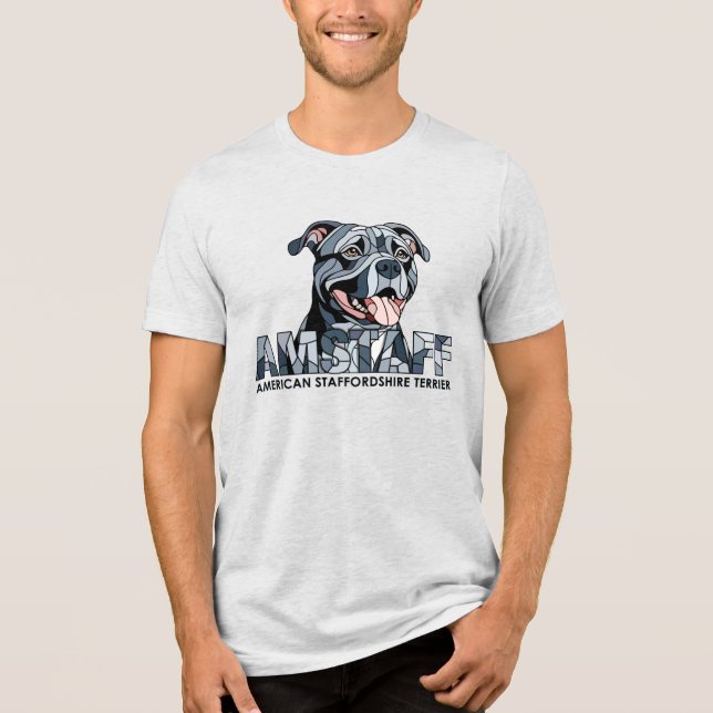 American Stafford Terrier - Amstaff T Shirt (Framsida)
