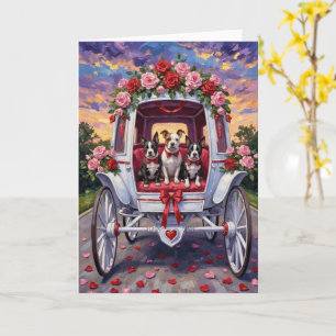 American Staffordshire Hund Valentine's Day Kort