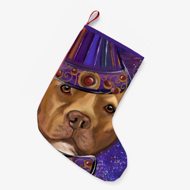 AMERICAN STAFFORDSHIRE   LITEN JULSTRUMPA (Framsidan (Hängande))